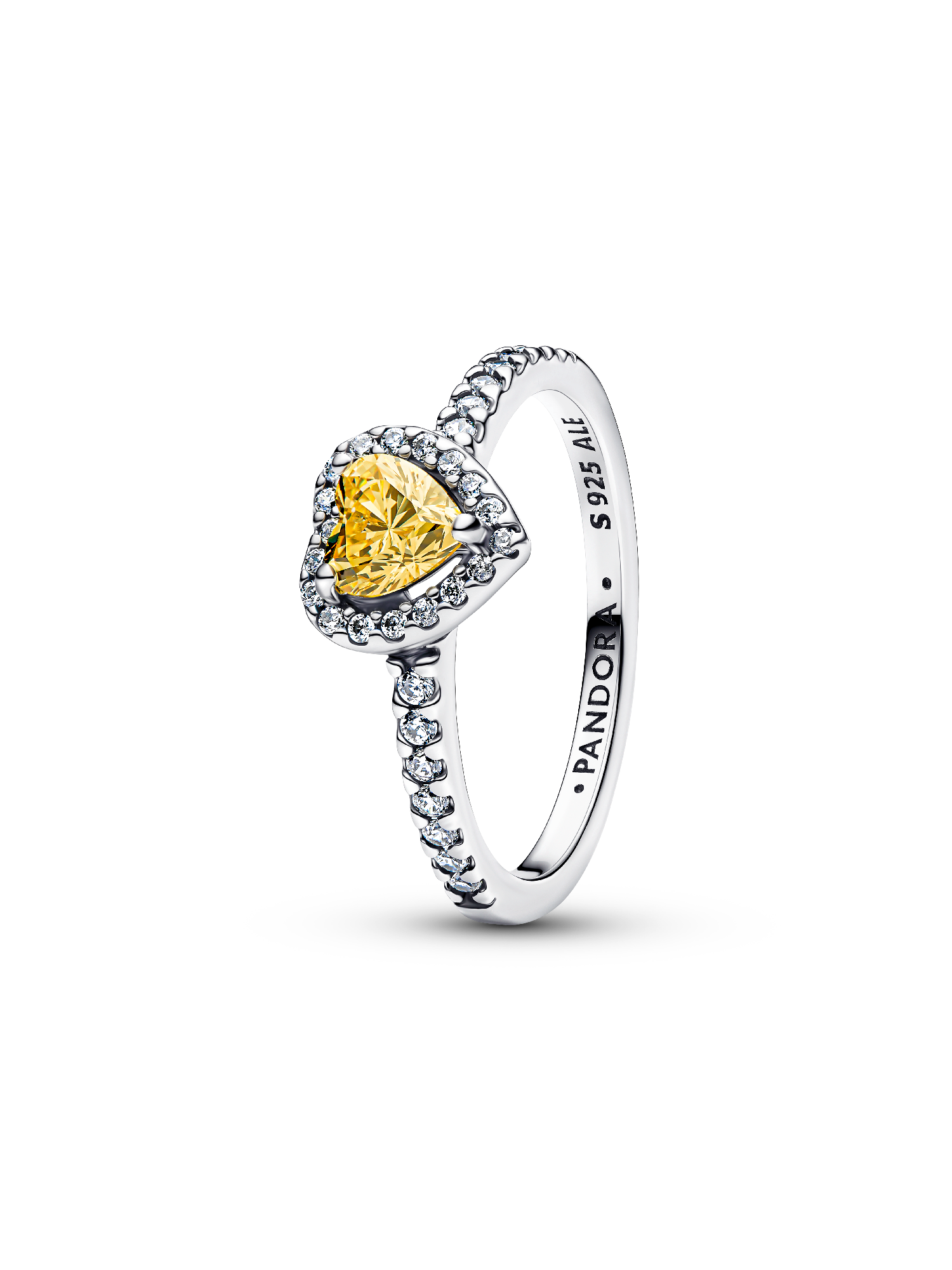 November Crystal Birthstone Sparkling Elevated Heart Ring