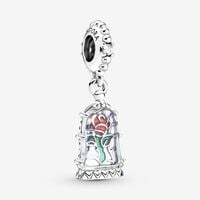 Disney Beauty and the Beast Enchanted Rose Dangle Charm | Sterling silver | Pandora AU