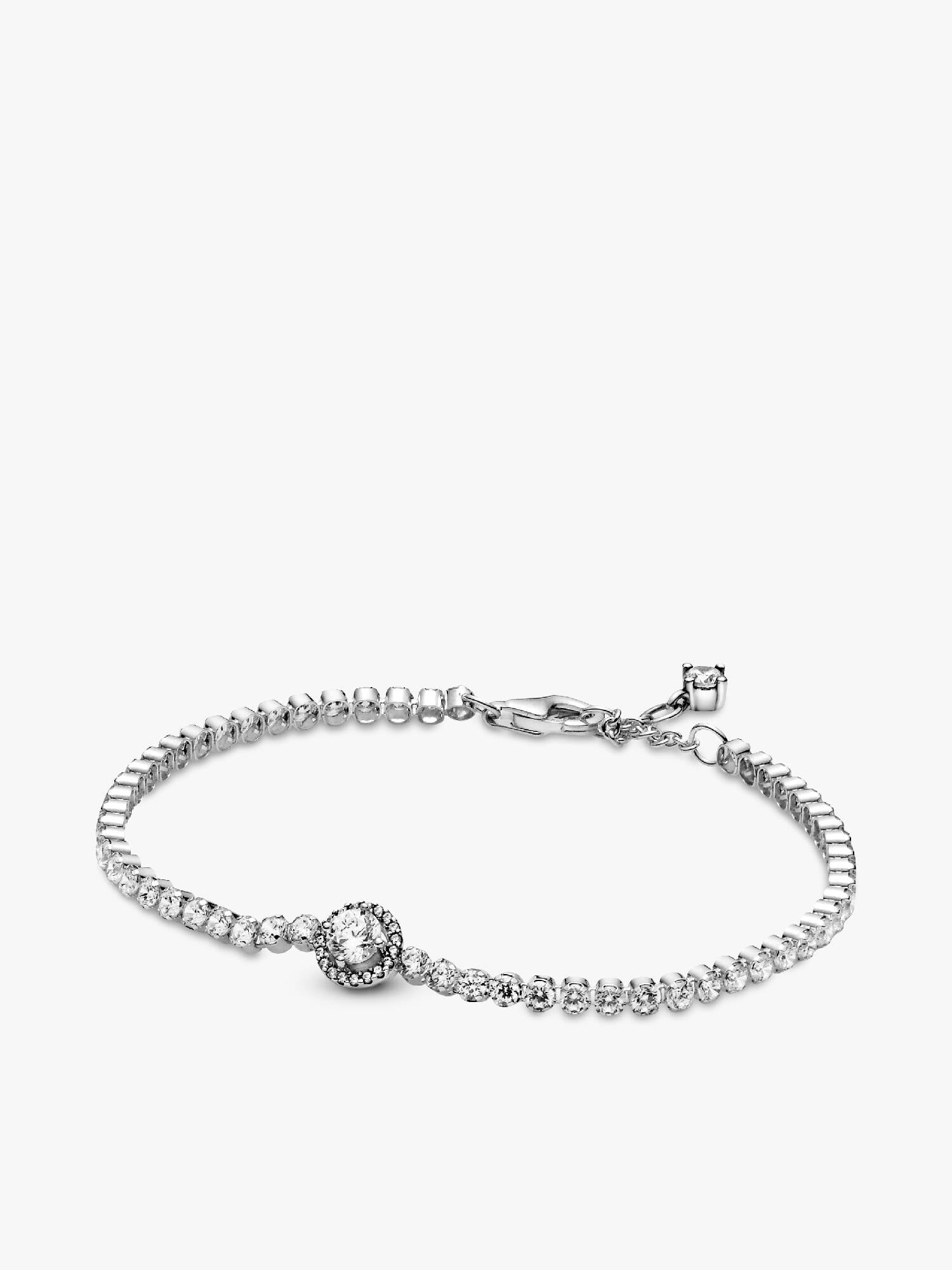 Sparkling Halo Tennis Bracelet