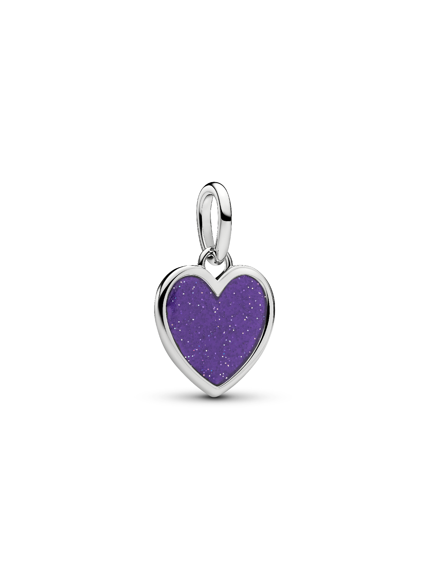 Engravable Purple Heart Dangle Charm