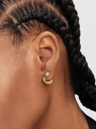 Sparkling Shooting Star Stud Earrings