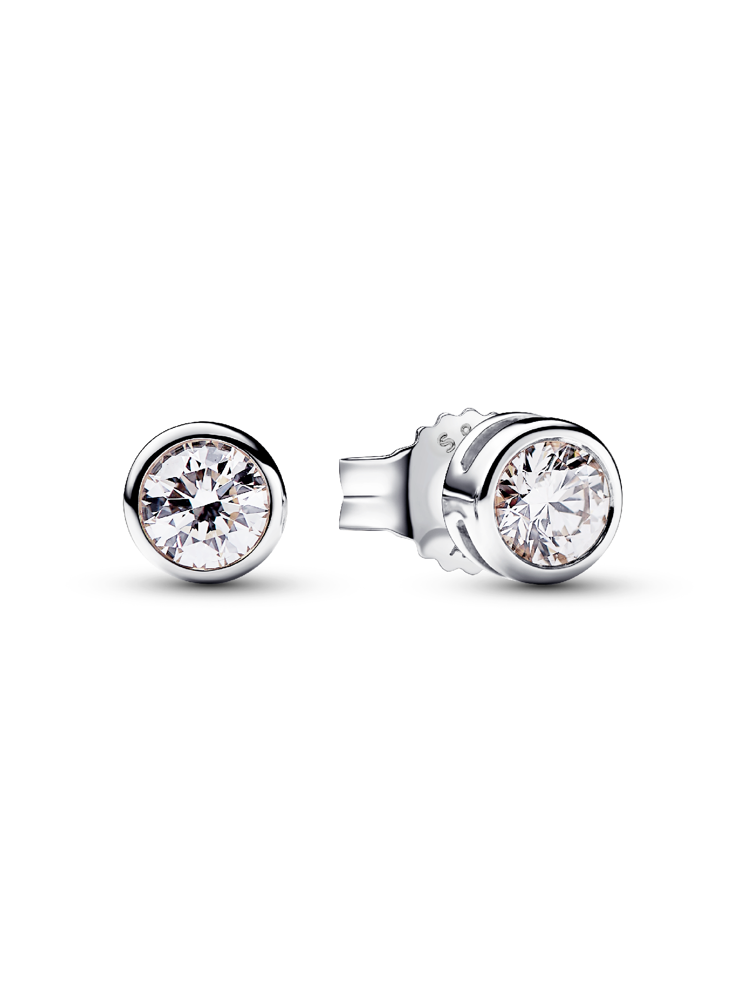 Pandora Era Lab-Grown Diamond Bezel Stud Earrings