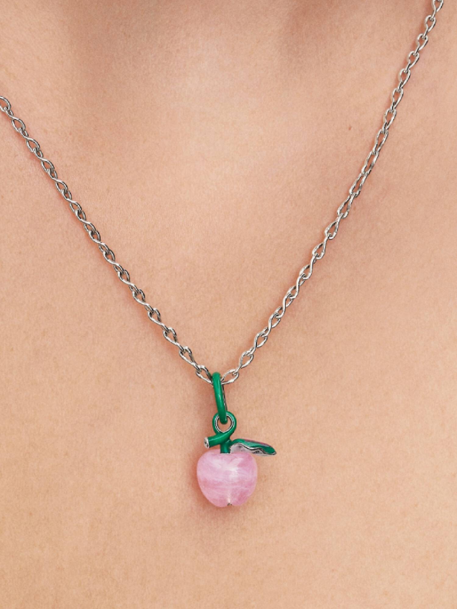 Murano Pink Apple Charm