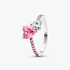 Double Heart Pink & Clear Sparkling Ring Double Heart Pink & Clear Sparkling Ring