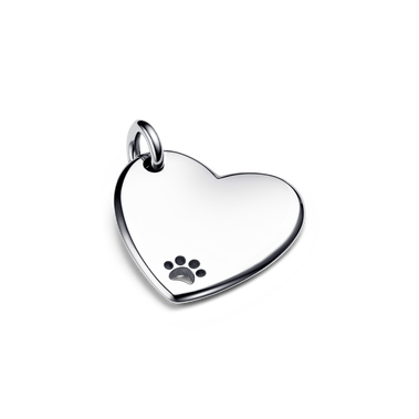 Engravable Heart Pet Collar Tag