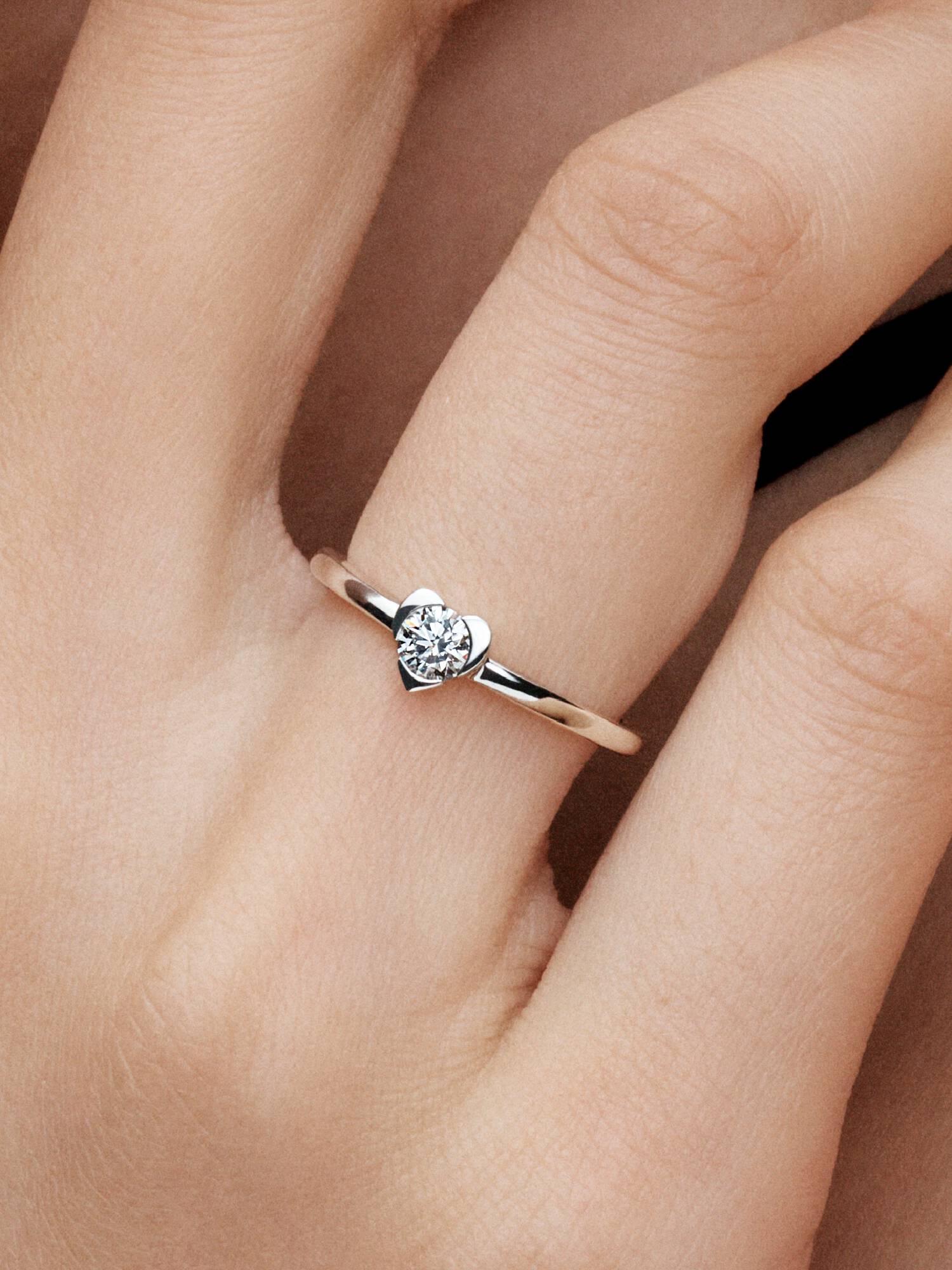 Lab-Grown Diamond Heart Ring