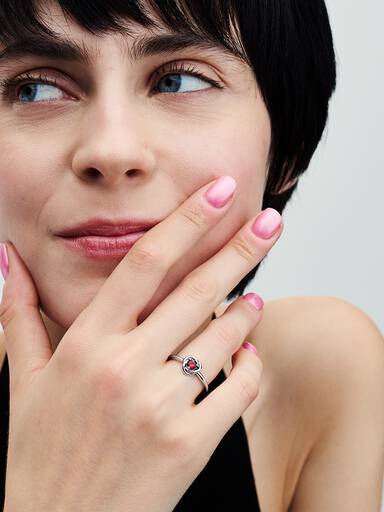 July Crystal Birthstone Eternity Circle Ring