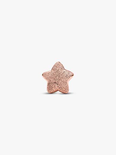 Textured star 14k rose gold-plated mini charm