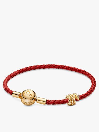 Lunar New Year Curled Snake Charm and Bracelet Set