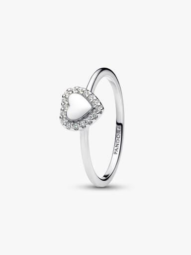 Engravable Heart Halo Ring