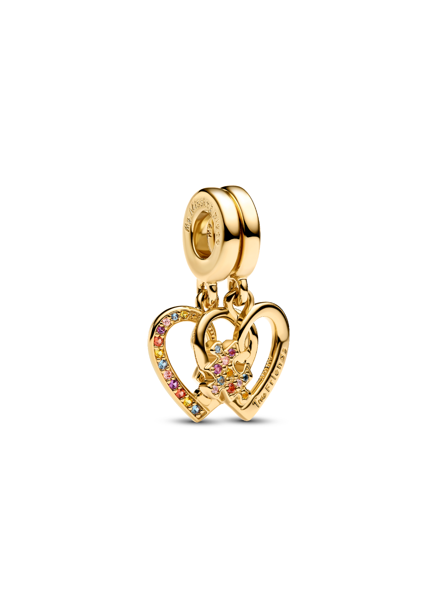 Splittable Puzzle Piece Hearts Dangle Charm