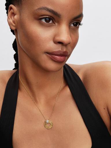 Sparkling Shooting Star Pendant Necklace