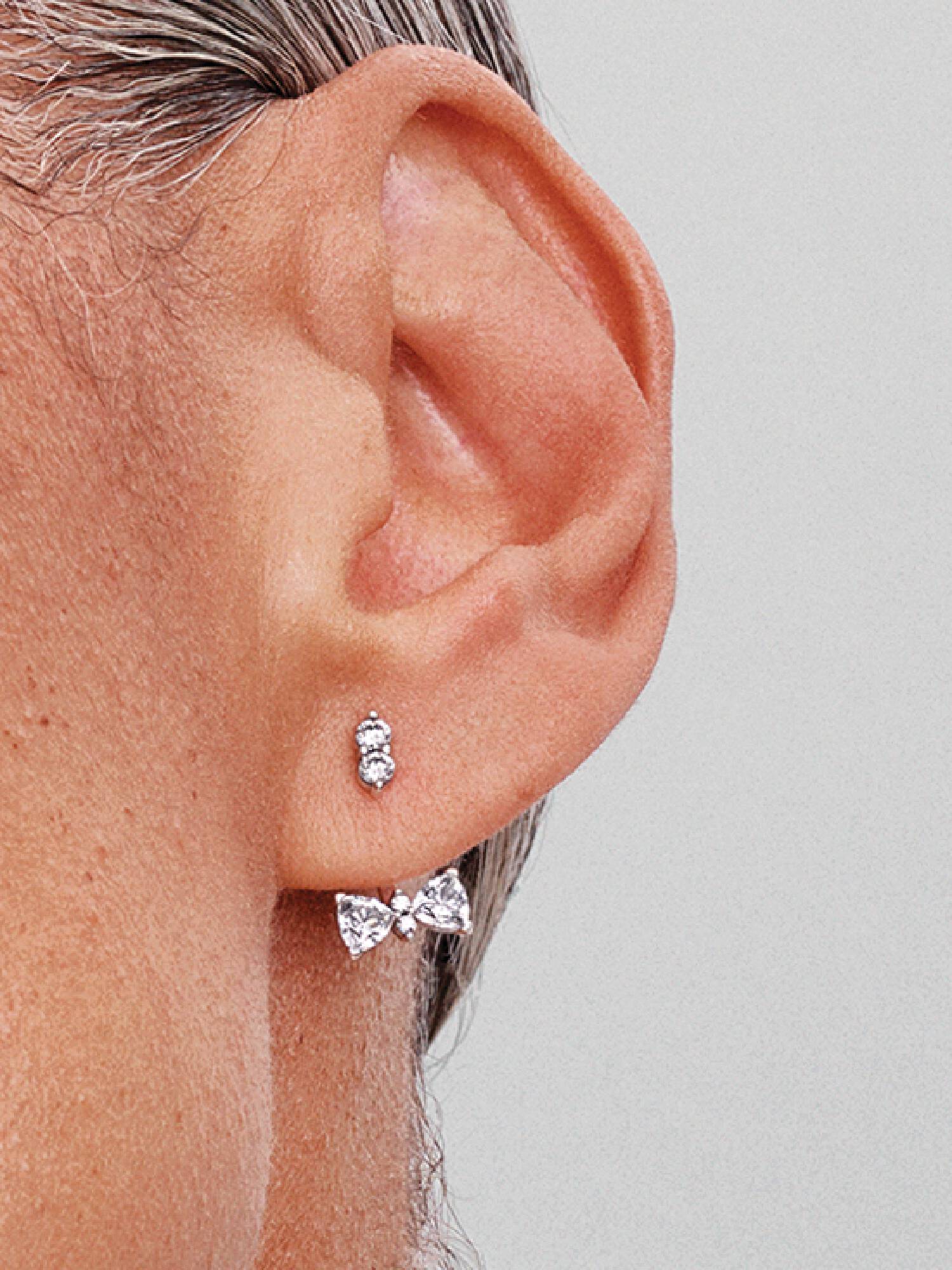 Sparkling Bow Drop Earrings
