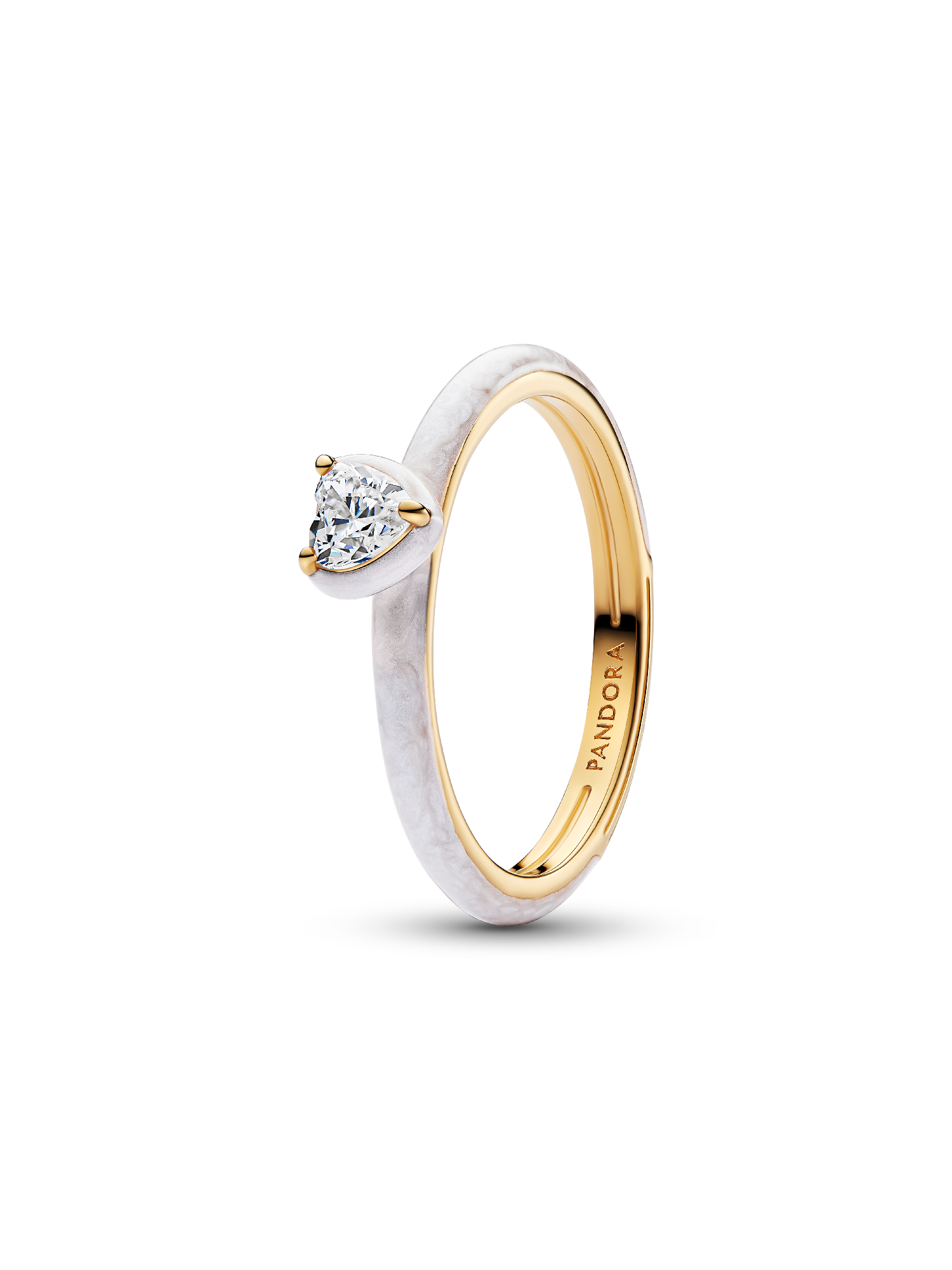 White Chakra Heart Ring