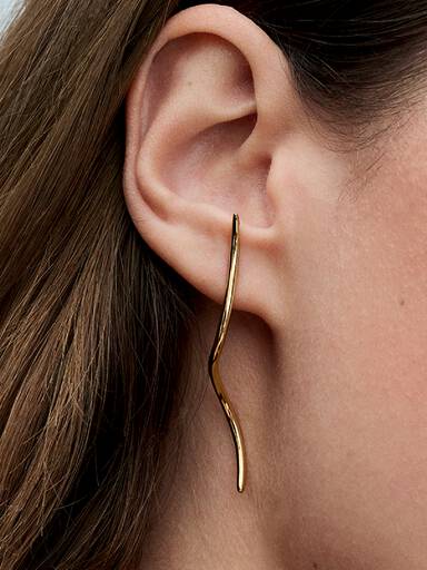 Organically Shaped Wire Stud Earrings