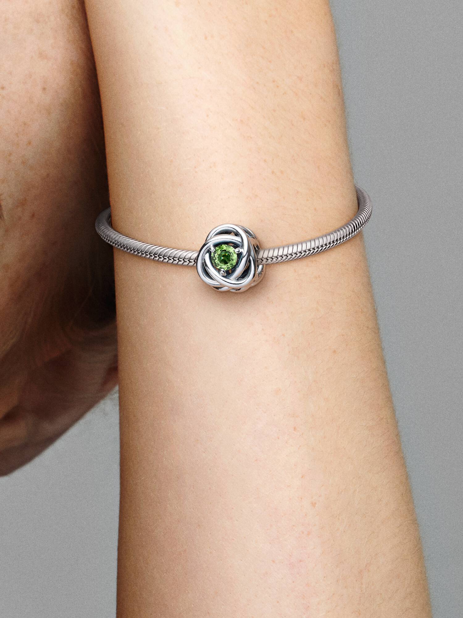 August Crystal Birthstone Eternity Circle Charm