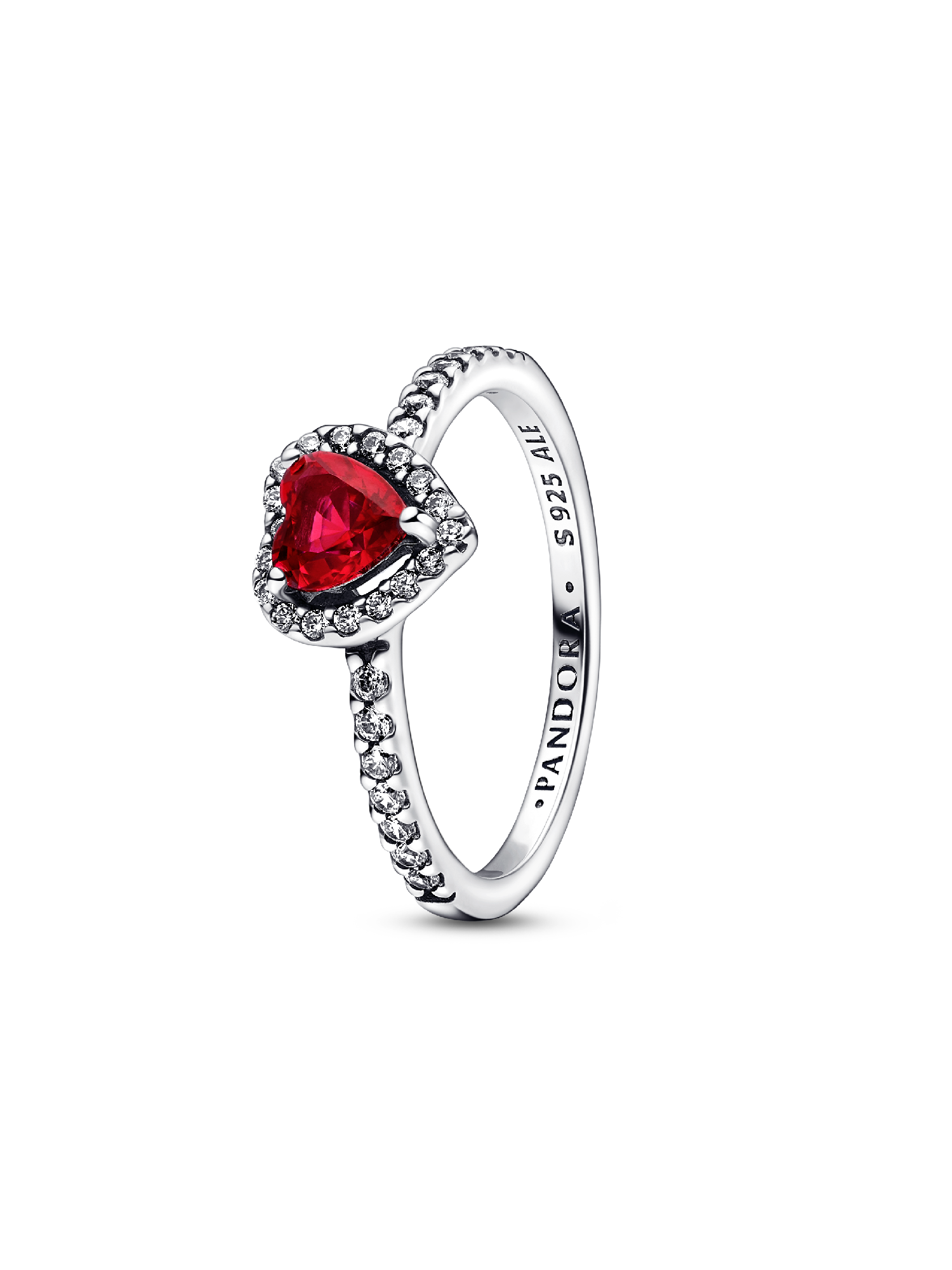 July Crystal Birthstone Elevated Red Heart Ring