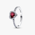 January Crystal Birthstone Elevated Rose Heart Ring January Crystal Birthstone Elevated Rose Heart Ring