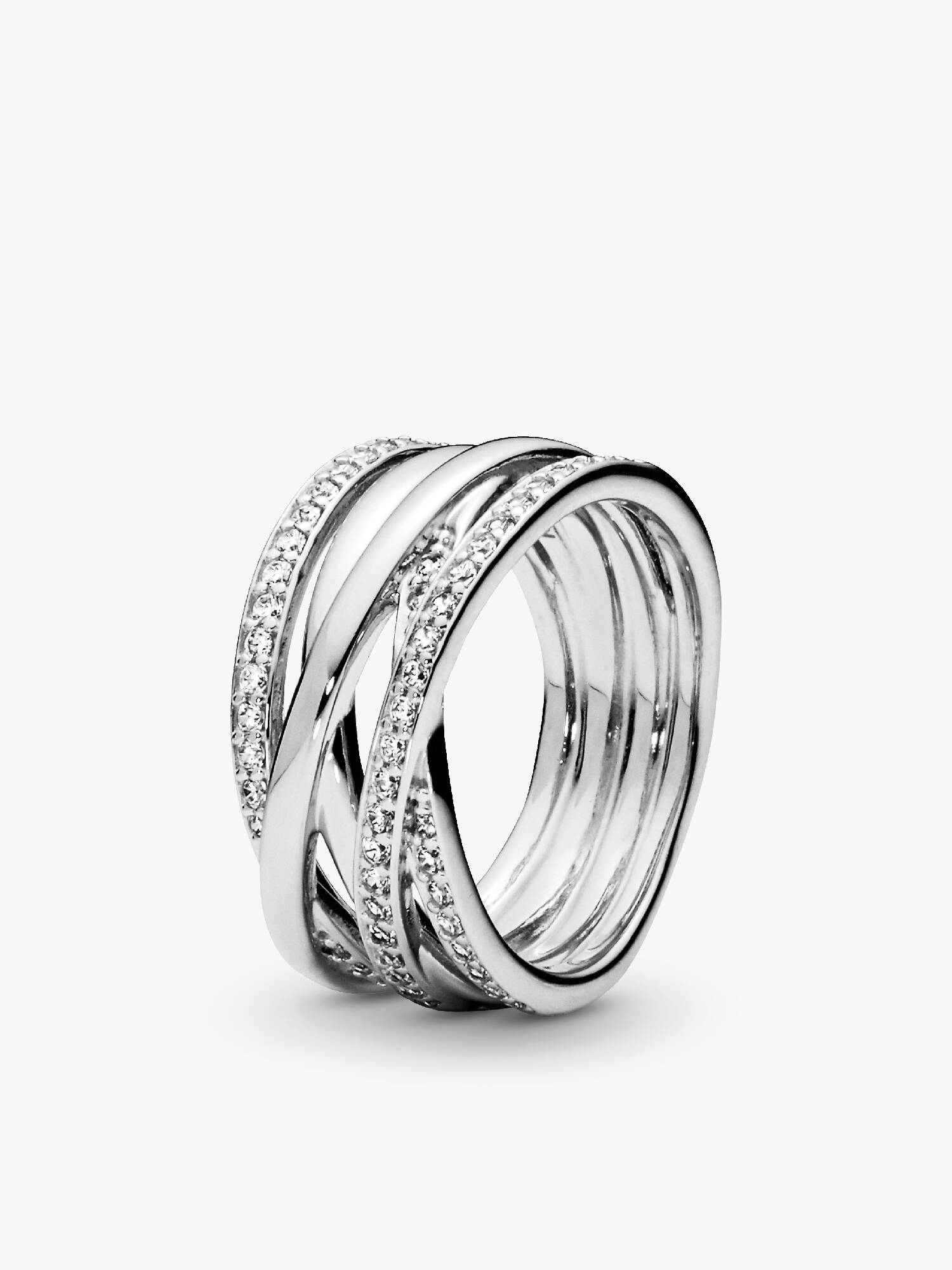 Sparkling & Polished Lines Ring