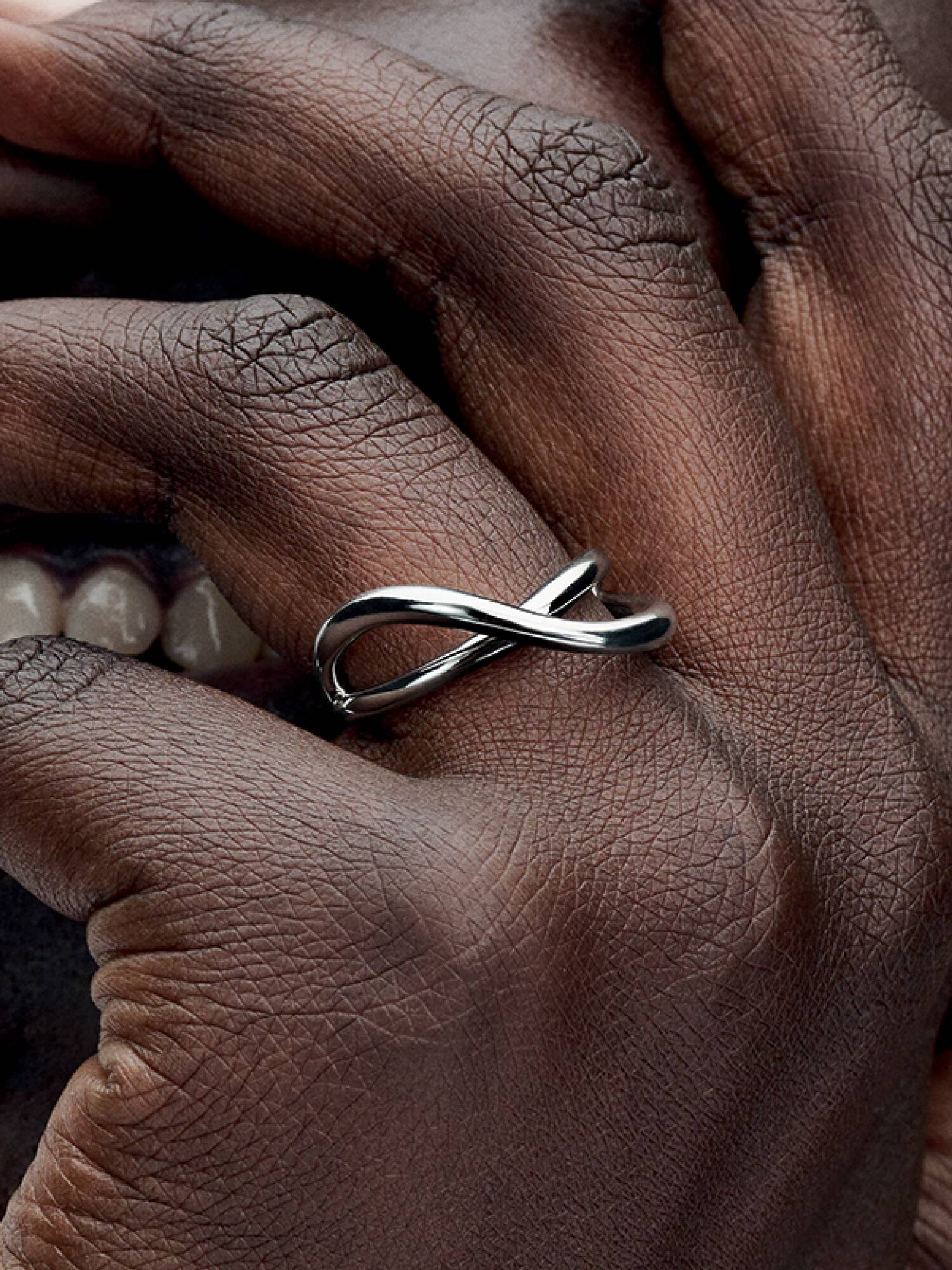 Organically Shaped Infinity Ring