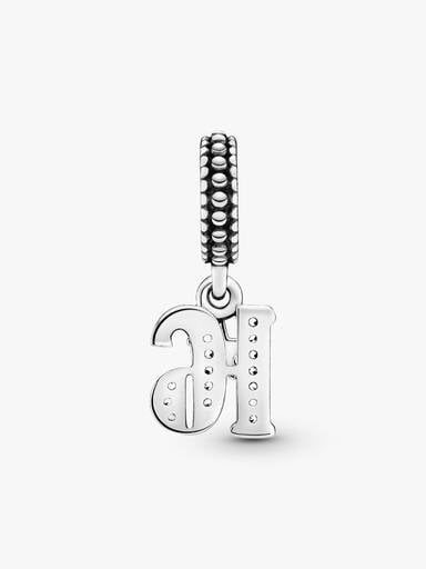 Sterling Silver Sweet 16 Birthday Dangle Charm