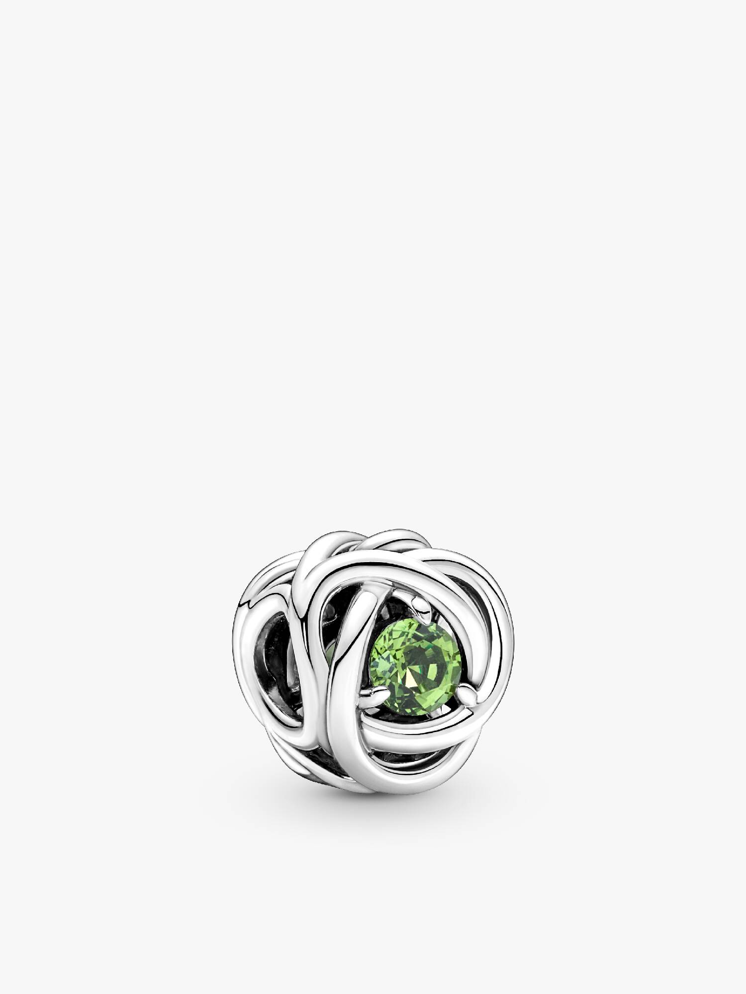 August Crystal Birthstone Eternity Circle Charm