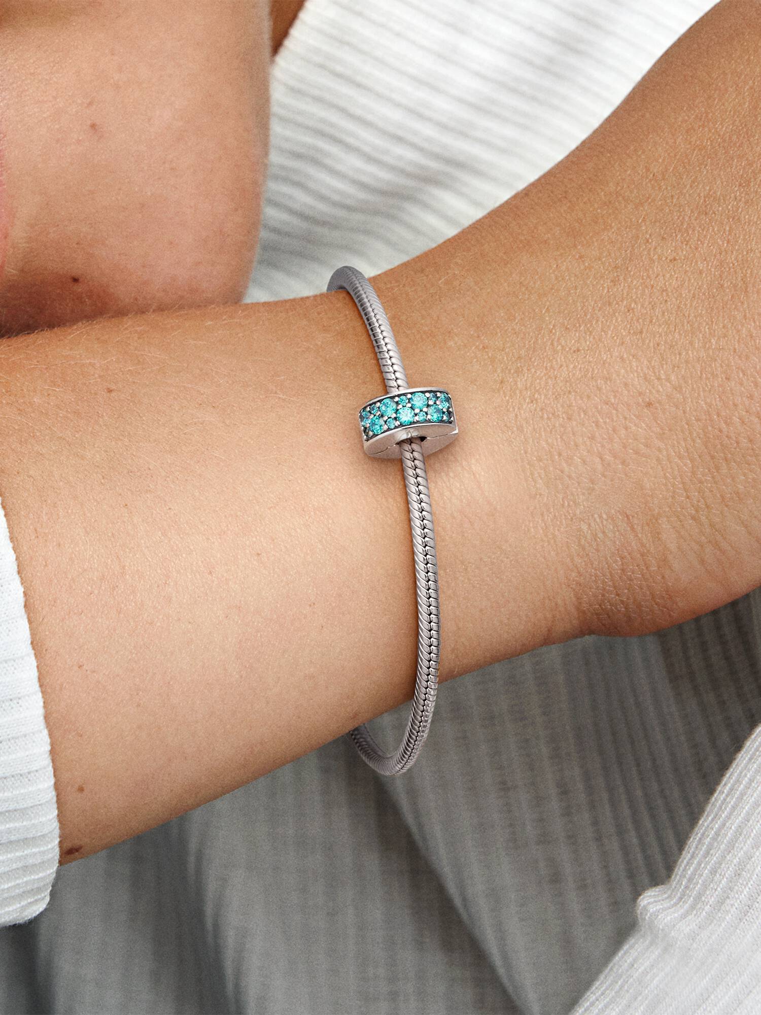 Teal Pavé Clip