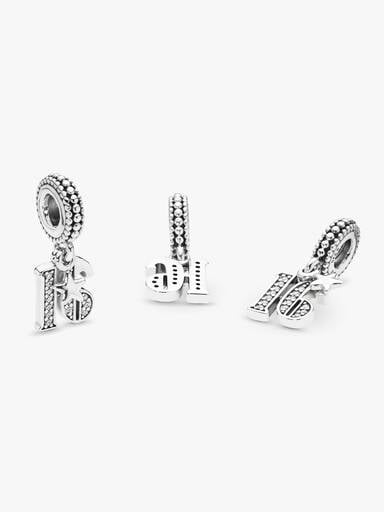 Sterling Silver Sweet 16 Birthday Dangle Charm