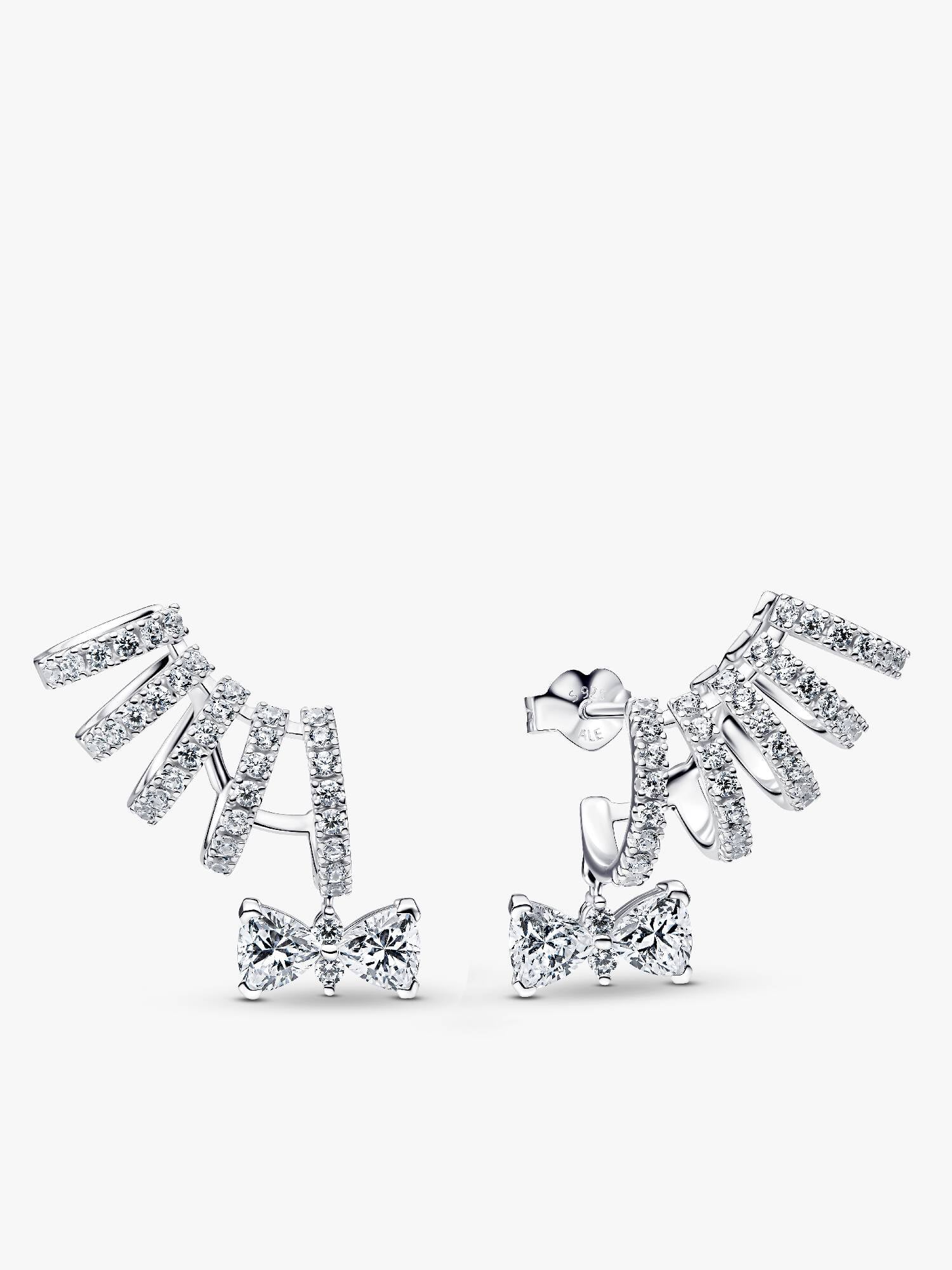 Bridgerton Sparkling Bow Climber Earrings