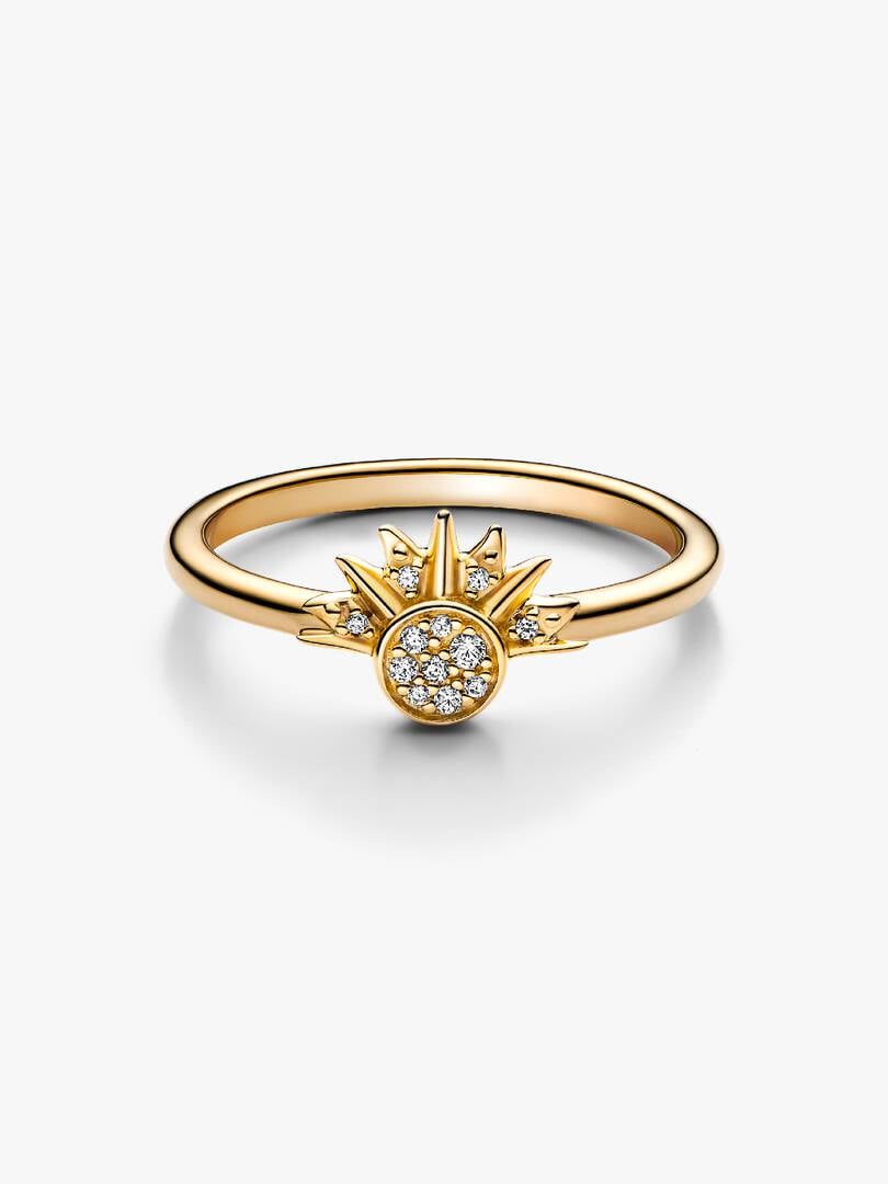 Pacsun Rings Celestial Sparkling Sun Ring | Gold plated | Pandora AU