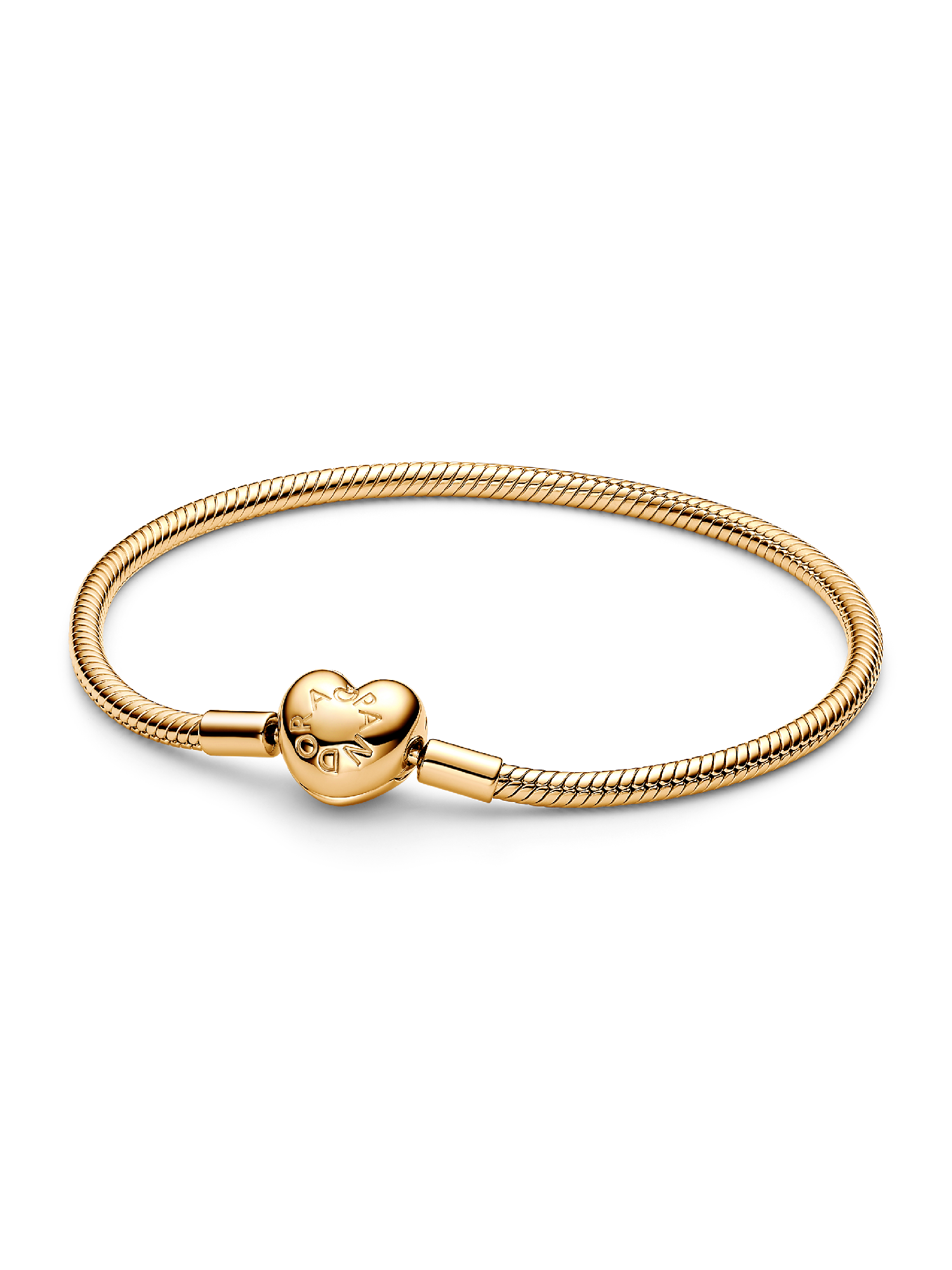 Pandora Moments Heart Clasp Snake Chain Bracelet