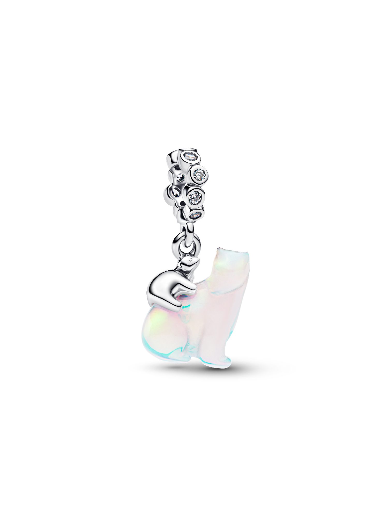Polar Bear Mother & Cub Dangle Charm