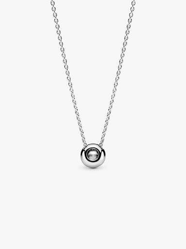 Round Sparkle Halo Necklace