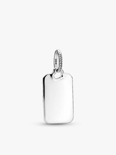 Engravable Rectangle Dog Tag Necklace
