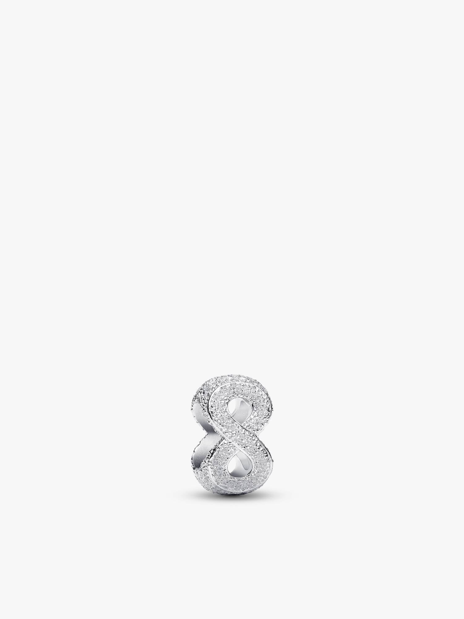 Textured Infinity Symbol Mini Charm