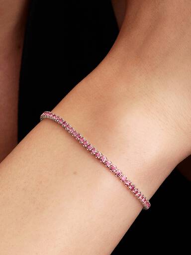 Pink Small Tennis Bracelet