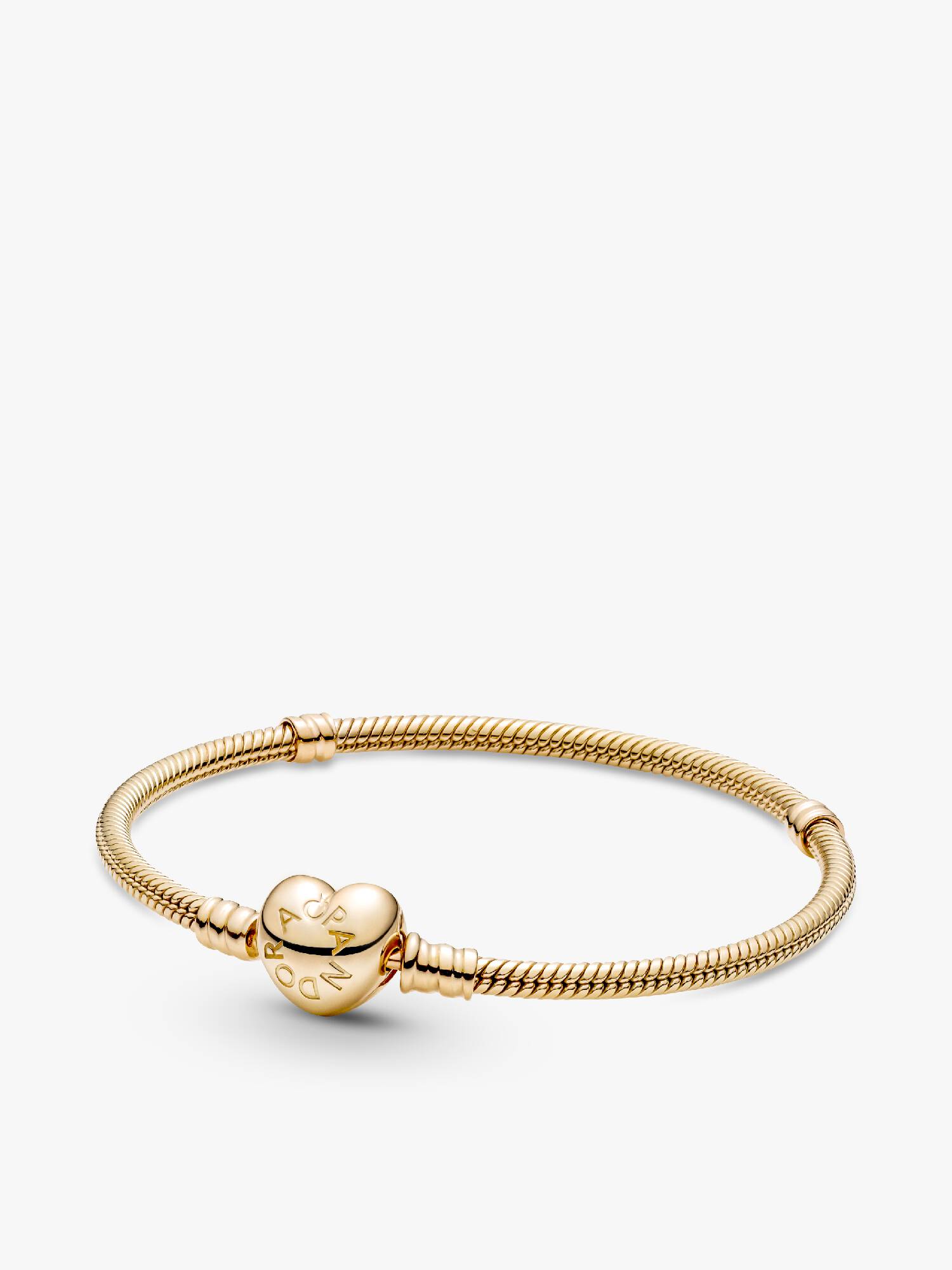 Pandora Moments Heart Clasp Snake Chain Bracelet