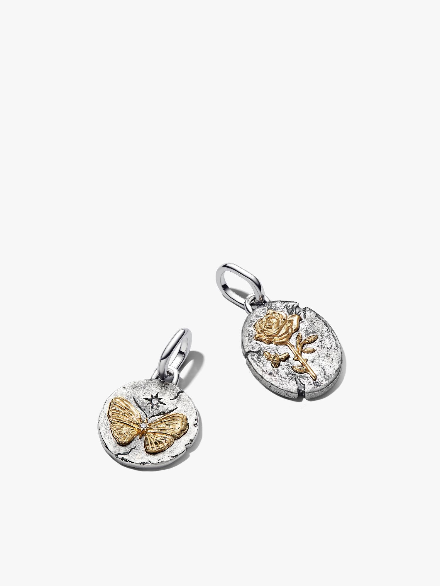 Butterfly & Rose Talisman Charm Set