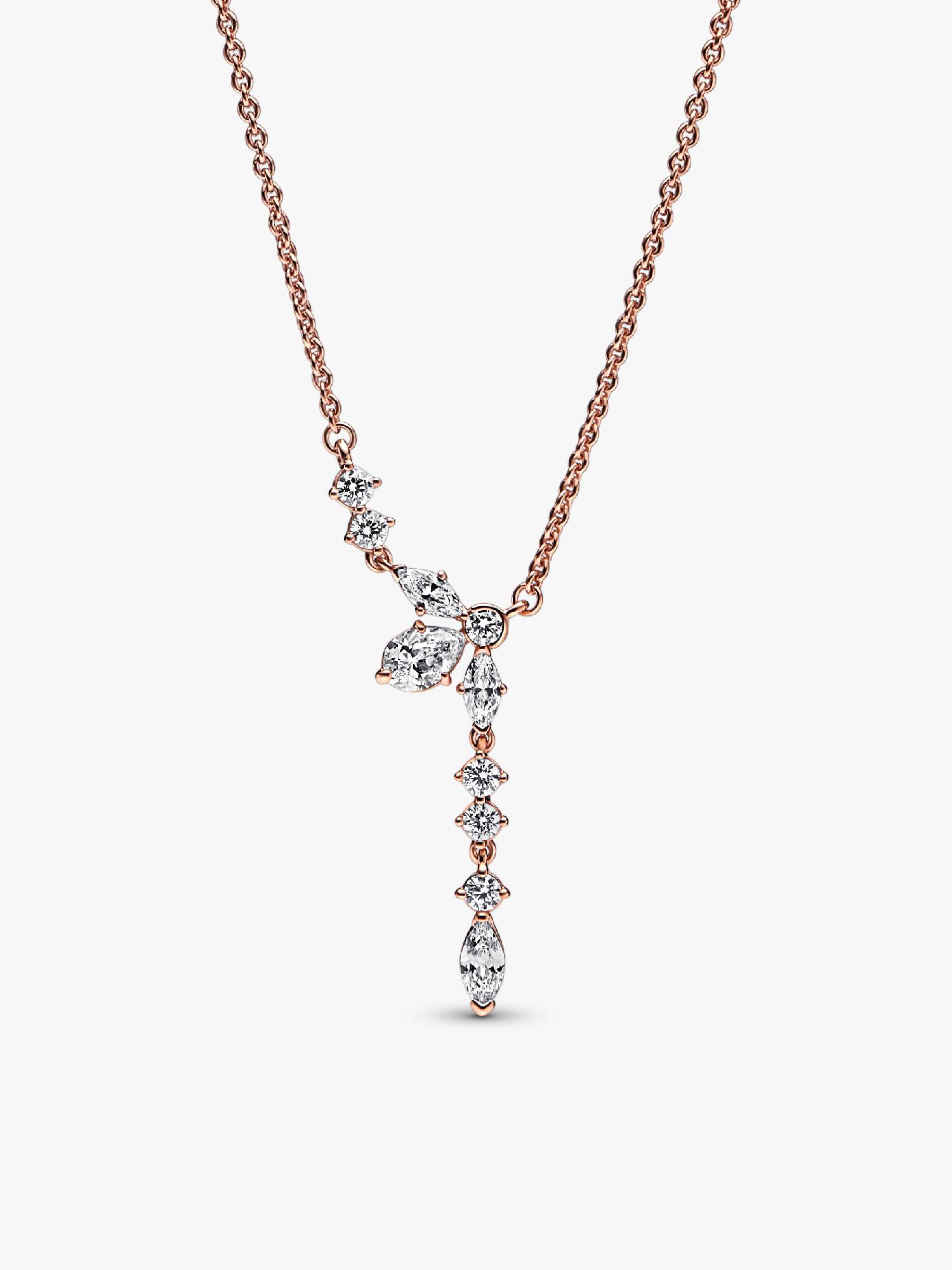 Sparkling Herbarium Cluster Drop Collier Necklace