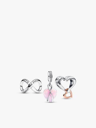 Infinity Heart Charms Set