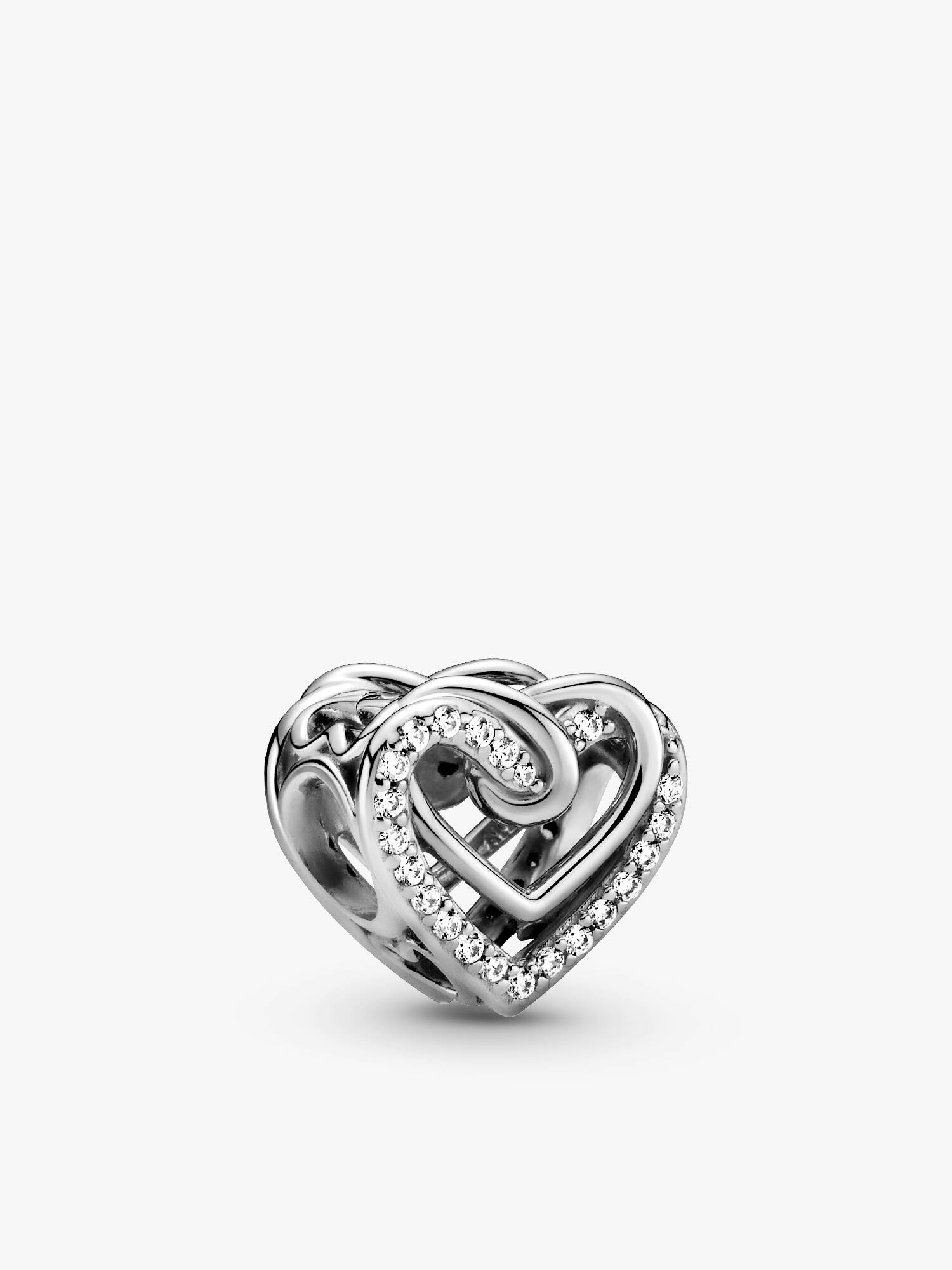 Sparkling Entwined Hearts Charm