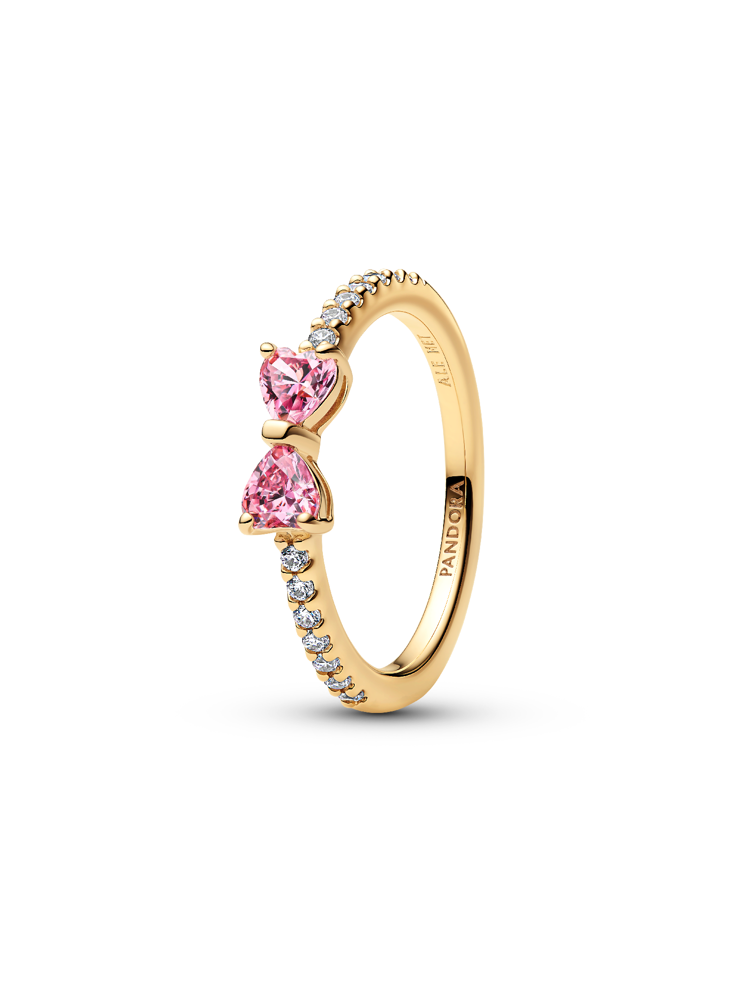 Sparkling Pink Bow Ring
