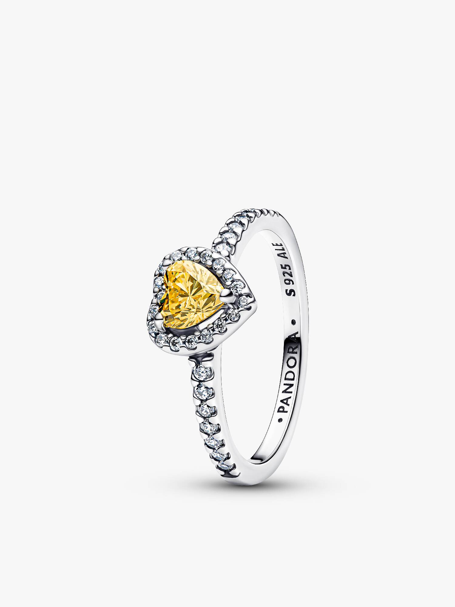 November Crystal Birthstone Sparkling Elevated Heart Ring