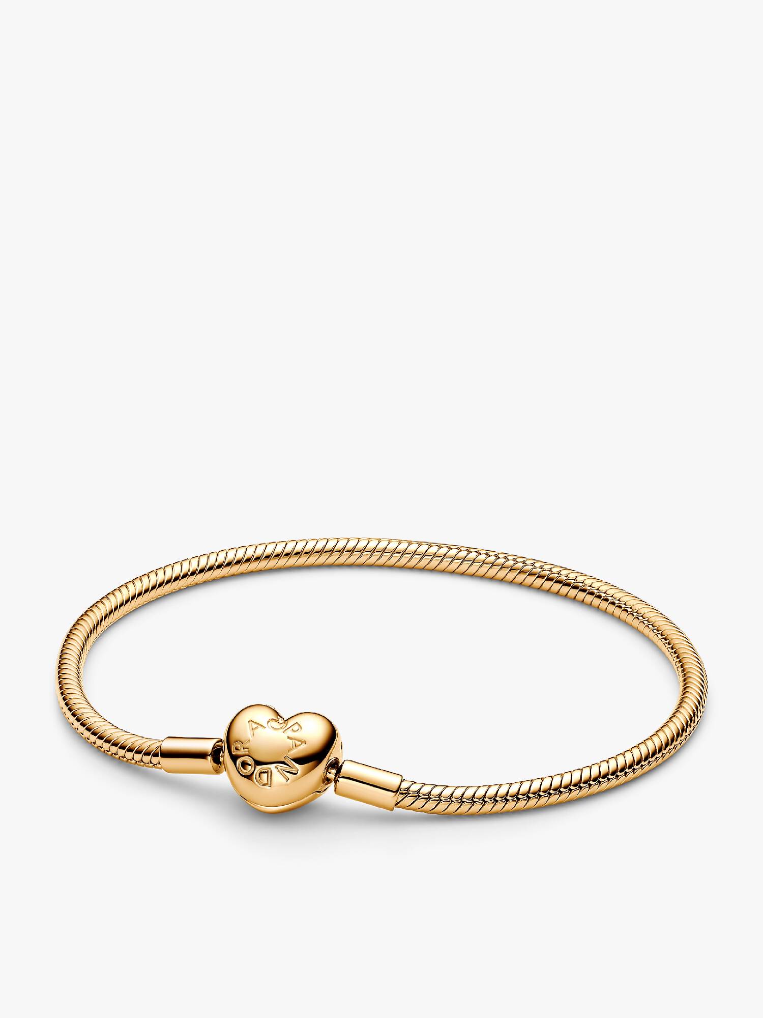Pandora Moments Heart Clasp Snake Chain Bracelet