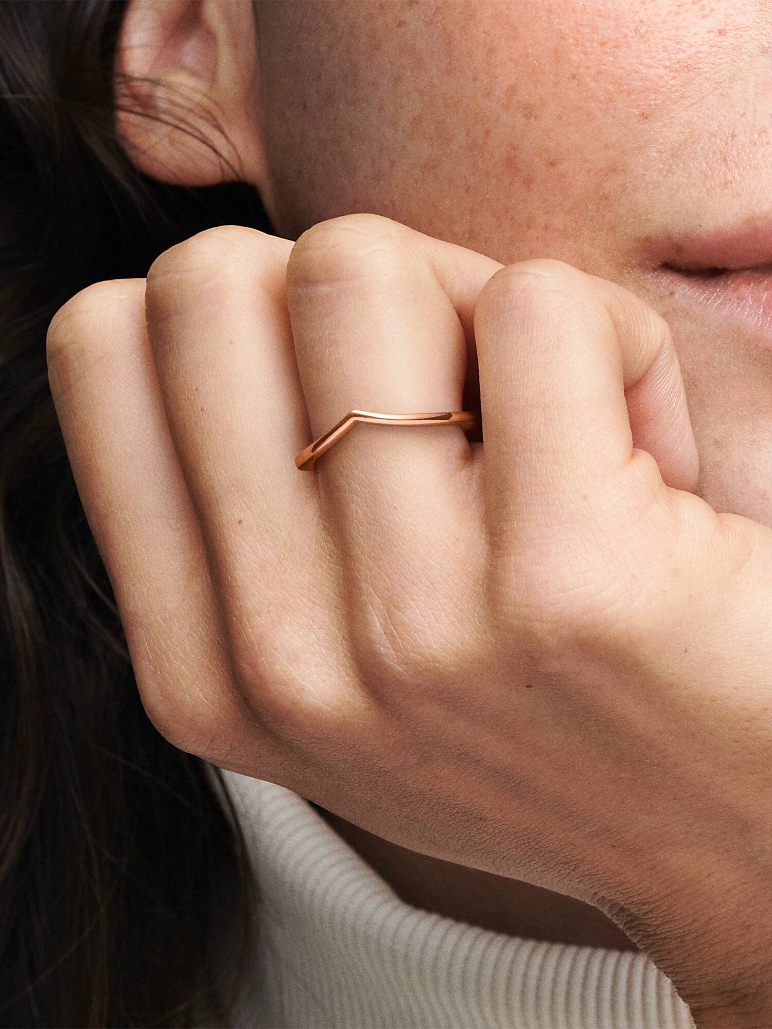 Polished Wishbone Ring