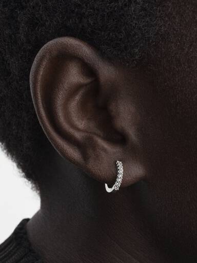 Pandora Era Lab-Grown Diamond Pavé Single Hoop Earring