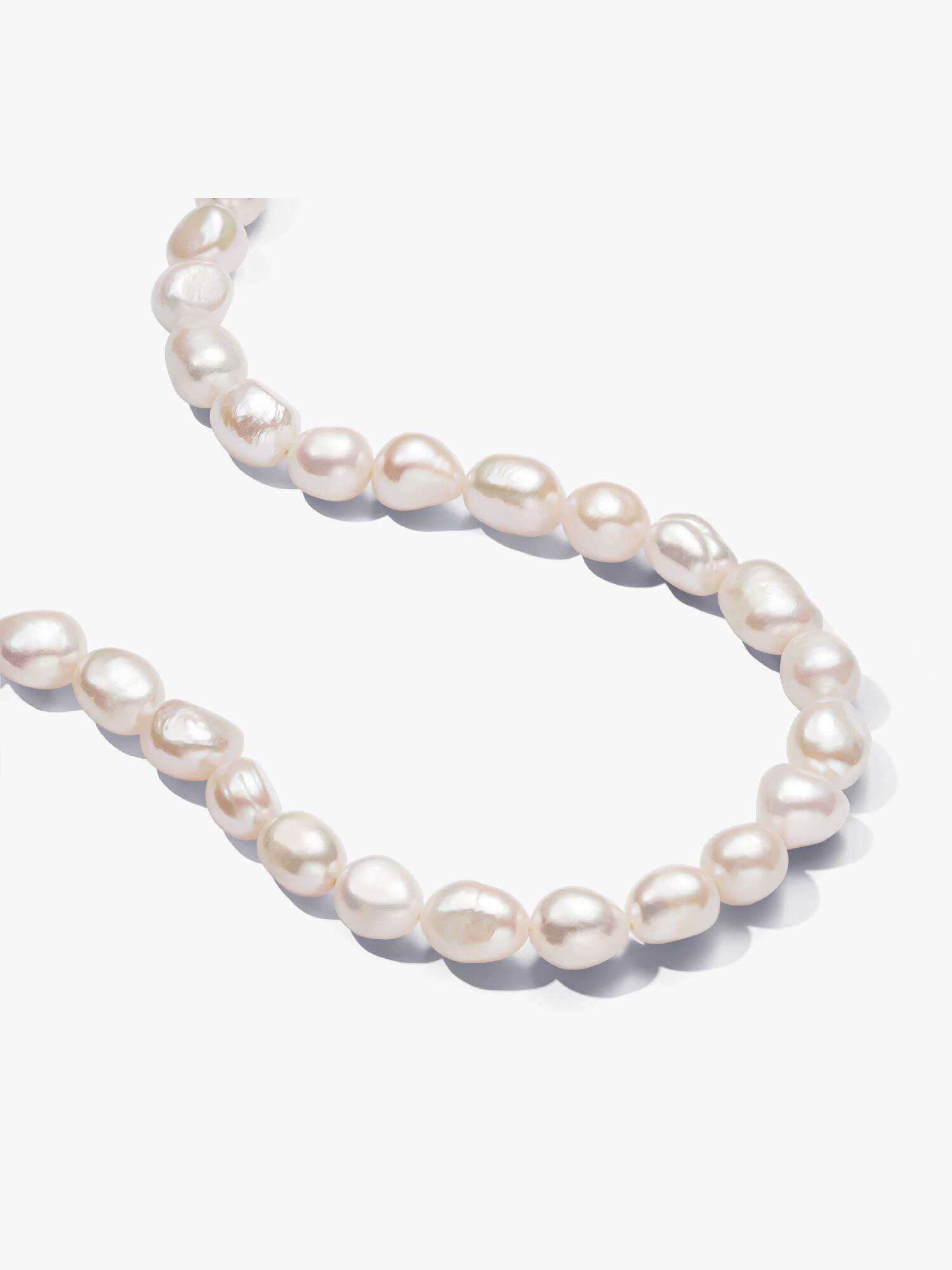 Baroque Treated Freshwater Cultured Pearls T-bar Collier Necklace