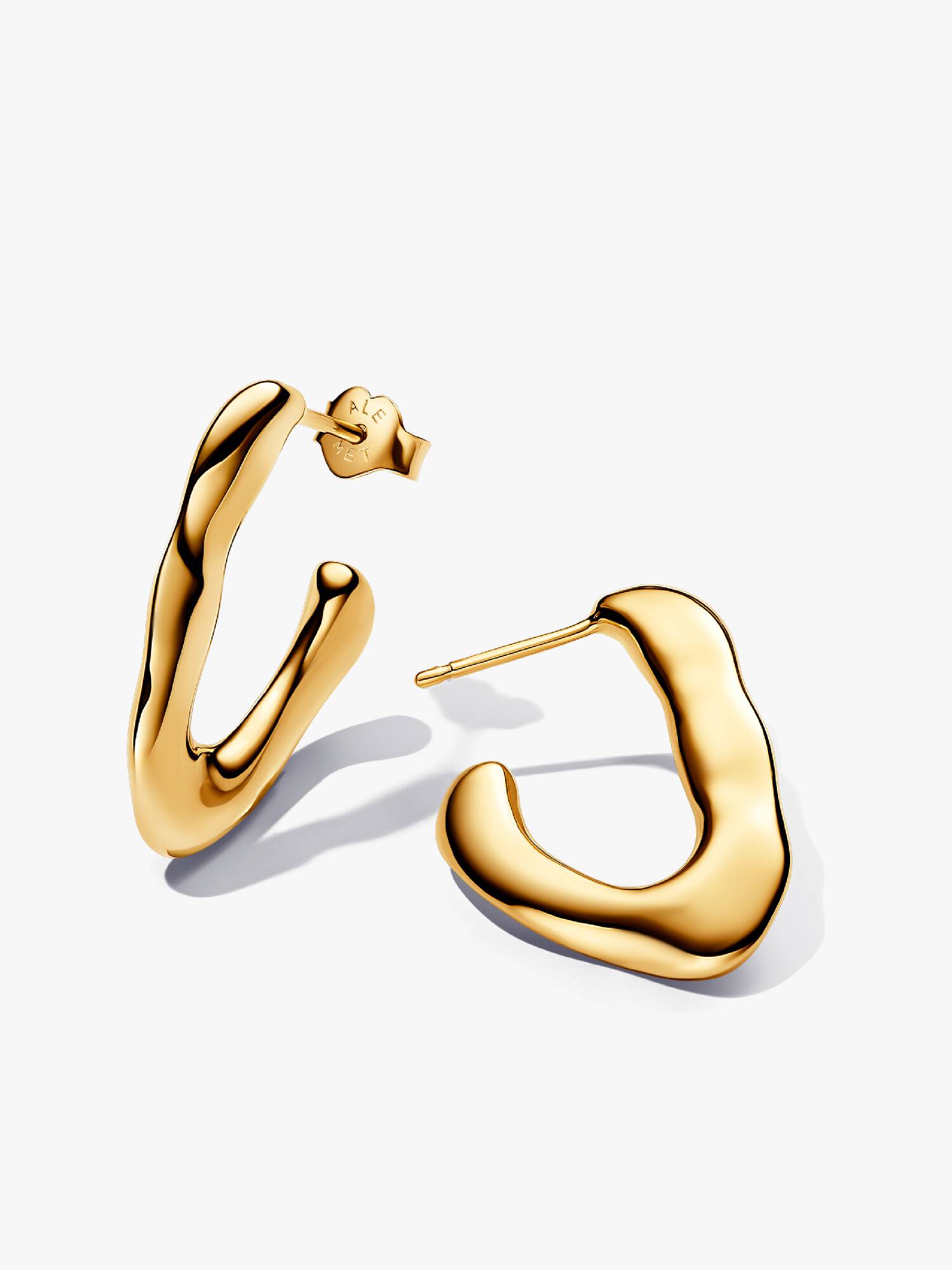 Organically V-shaped Open Hoop Earrings