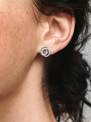 Family Always Encircled Stud Earrings