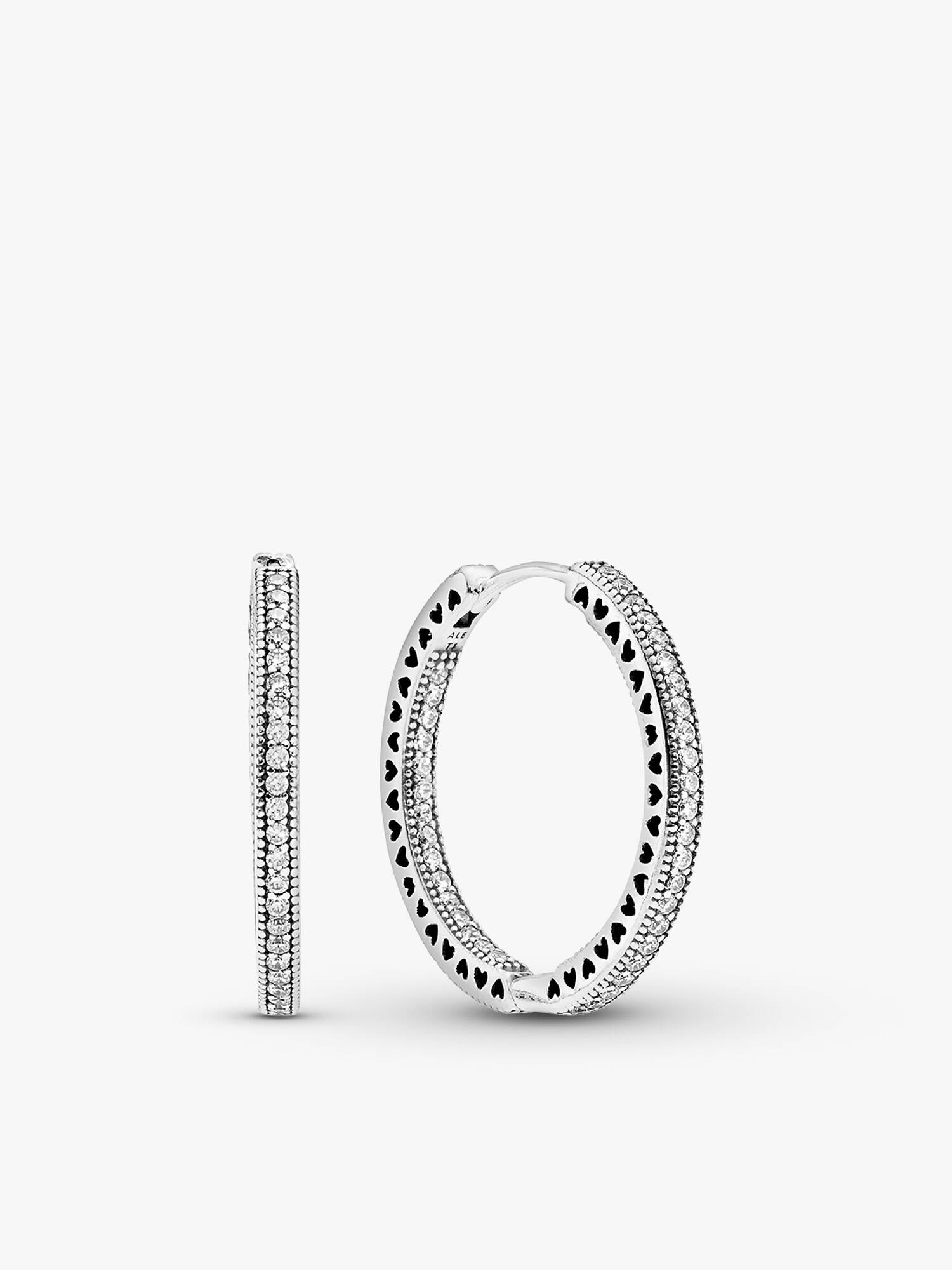 Sparkle & Hearts Hoop Earrings